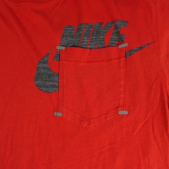 Nike Athletic Red/Gray Swoosh Shirt Size Large - Picture 3 of 6